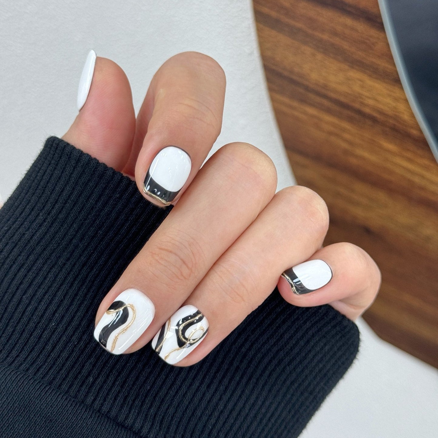 Black White